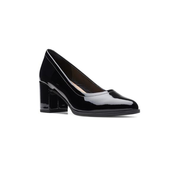 Clarks Shoes - Clarks Sleek Black Patent Freva55 Pumps Size 7 M